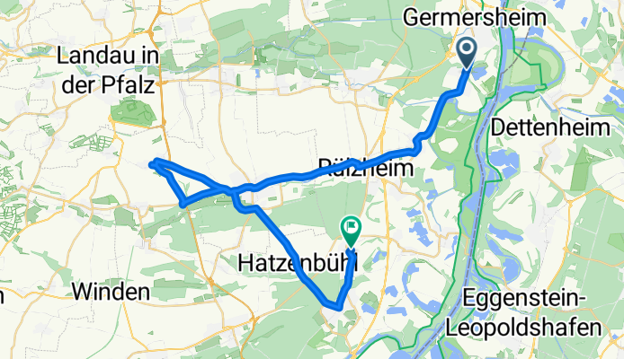 von Germesheim nach Rülzheim,Herxheim,Insheim,Hatzenbühl,Jockgrim und Schluss in Rheinzabern