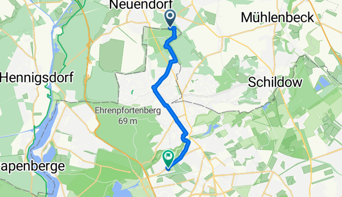 Bergfelde, Hohen Neuendorf nach Talsandweg, Berlin