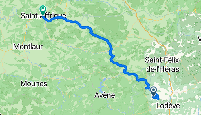 Les Plans (Lodève) to St-Affrique