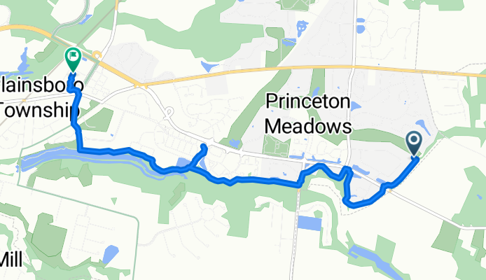 Ravens Crest Dr, Plainsboro to Schalks Crossing Rd, Plainsboro