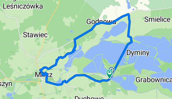 Route in Gmina Milicz