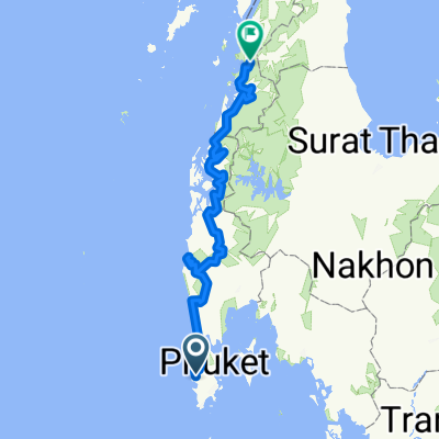 From Amphoe Kathu to Amphoe Mueang Ranong