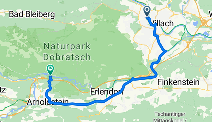 Nürnberger Straße, Villach nach Arnoldstein-Oberschütt, Arnoldstein