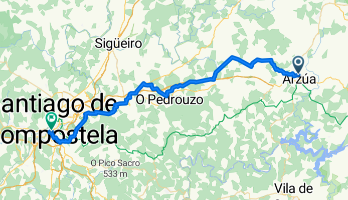 RĂșa Camiño do N, ArzĂșa to Santiago de Compostela