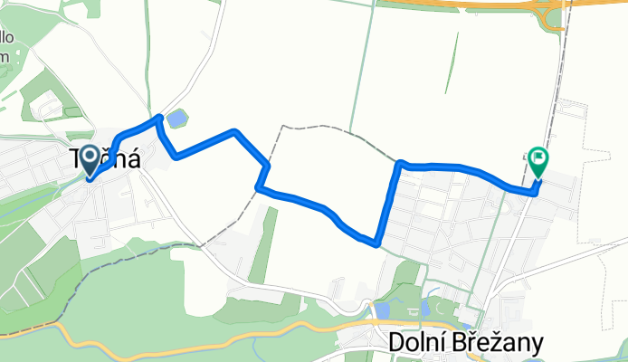 Ke Starému hřišti, Prague 12 to Pražská, Dolní Břežany