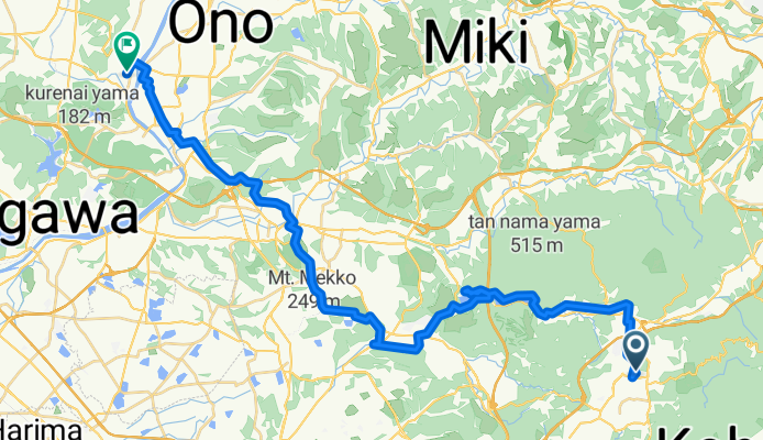 若葉台1丁目, 神戸市へ粟生町, 小野市