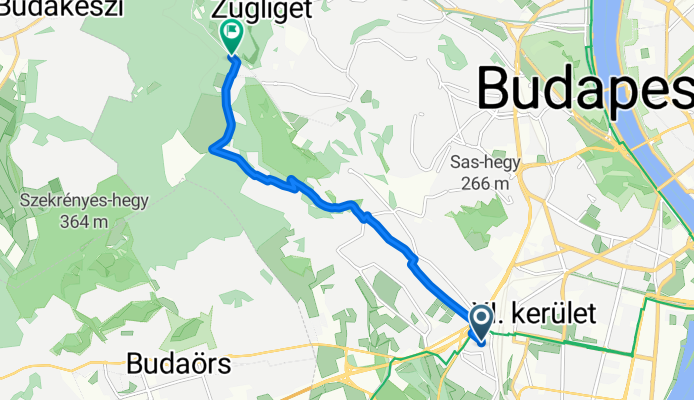 Kérő utca - Jánoshegyi út