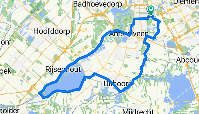 Route in Amsterdam