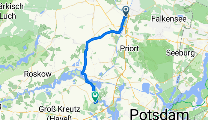 Brieselanger Straße, Brieselang nach Am Wald, Werder (Havel)