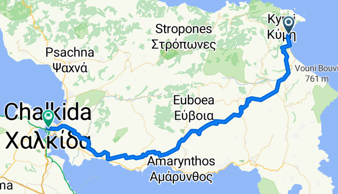 kymi to Chalkida