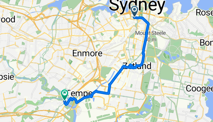 Liverpool St, Sydney to Discovery Point Pl, Wolli Creek