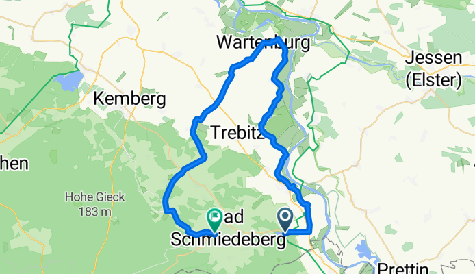 Lausiger-Teich-Straße, Bad Schmiedeberg nach Lindenstraße, Bad Schmiedeberg