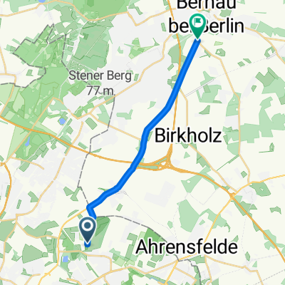 Ahornallee, Berlin nach Blumberger Chaussee, Bernau bei Berlin