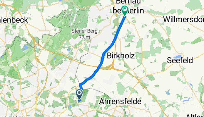 Ahornallee, Berlin nach Blumberger Chaussee, Bernau bei Berlin