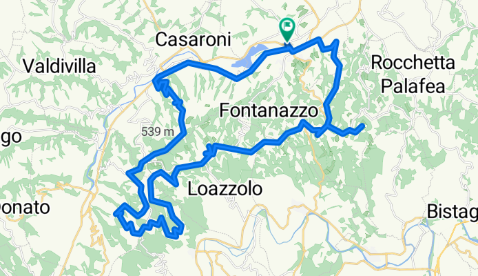 Piazza Carlo Gancia, Canelli a Piazza Camillo Benso Conte Di Cavour, Canelli