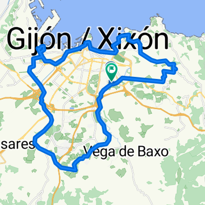 Calle de Corín Tellado, Gijón a Calle de Corín Tellado, Gijón