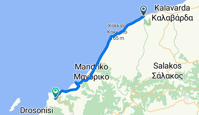 Rodou-Apolakkias, Salakos nach Kritinia