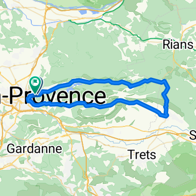 Aix-en-Provence Rund um  Berg 60km