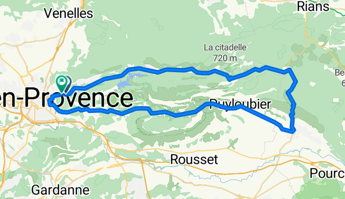 Aix-en-Provence Rund um  Berg 60km