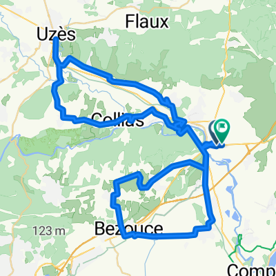 Remoulins Pont dG Uzes 80km