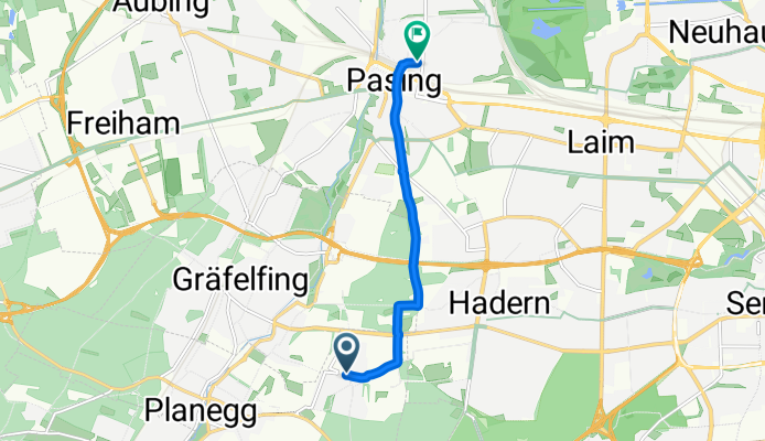 Fraunhoferstraße, Planegg nach Hermann-Köhl-Straße, München