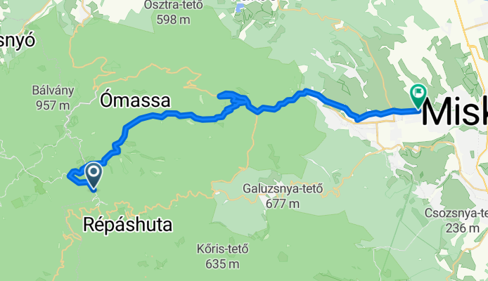 Nagyvisnyó - Újítók utca, Miskolc