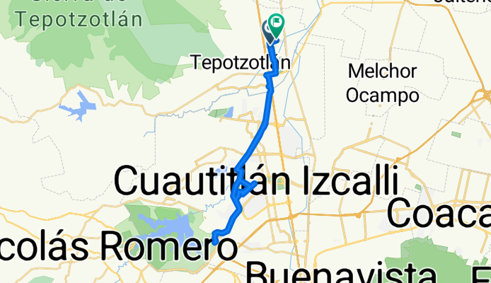 Avenida 16 de Julio, Tepotzotlán a Avenida 12 de Diciembre, Tepotzotlán