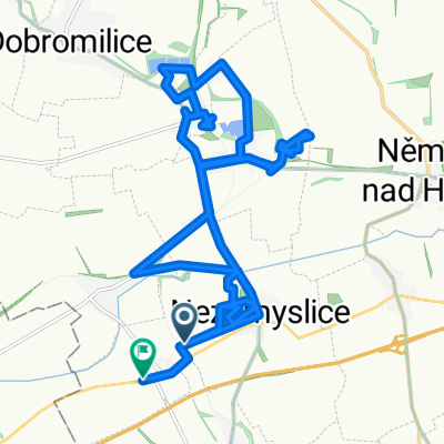 Trasa z Bývalá železniční trať Nezamyslice - Morkovice