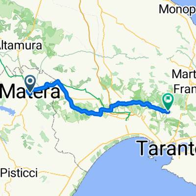 Via San Giovanni Vecchio, Matera to Via Corso Vittorio Emanuele III, Crispiano