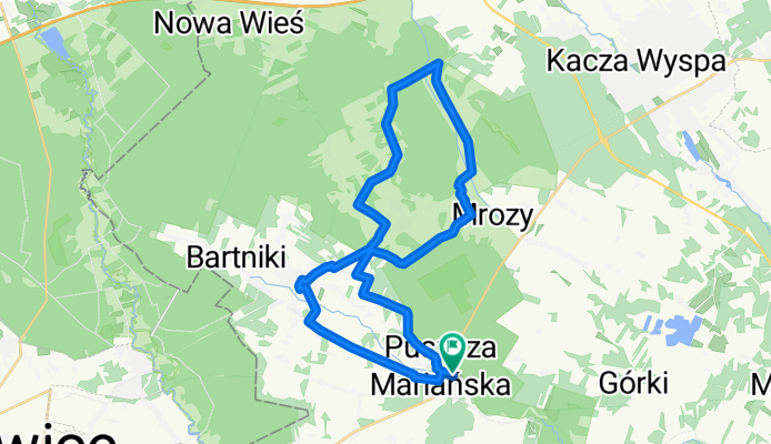 Króla J Sobieskiego, Puszcza Mariańska do Króla J Sobieskiego, Puszcza Mariańska