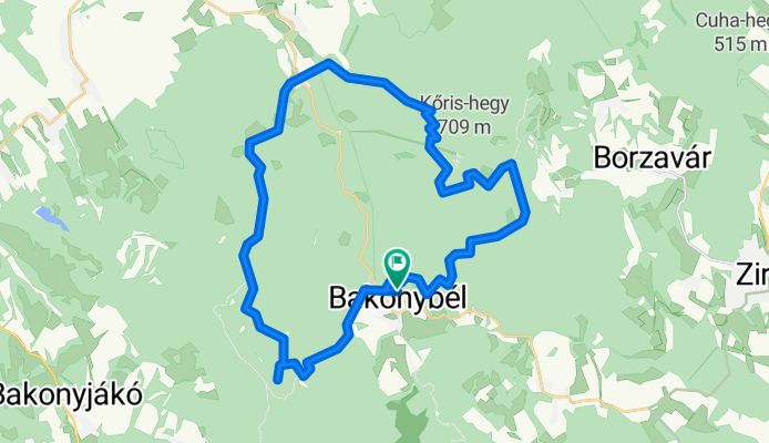Route to Bakonybél