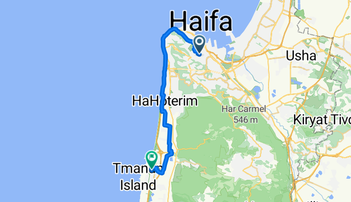 Haim Arlozorov Street, Haifa to Ha'hrduf Street, Atlit