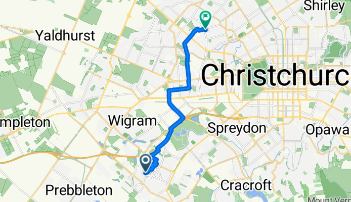 Thornlea Pl, Christchurch to Clyde Rd, Christchurch