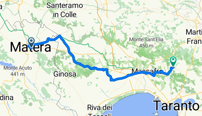 Via Fiorentini, Matera to Via Corso Vittorio Emanuele III, Crispiano