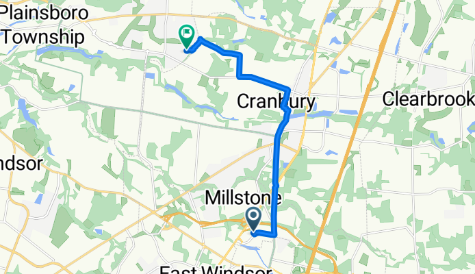 East Windsor to Ravens Crest Dr, Plainsboro