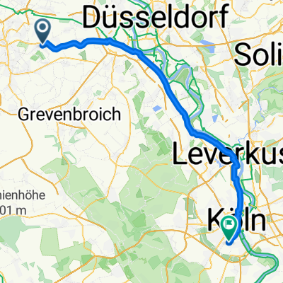 An der Blankstraße, Korschenbroich nach Gottesweg, Köln