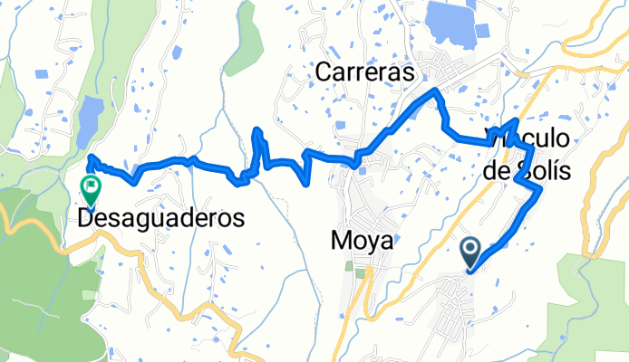 De Calle Tamarán a Lugar Diseminado el Palmital