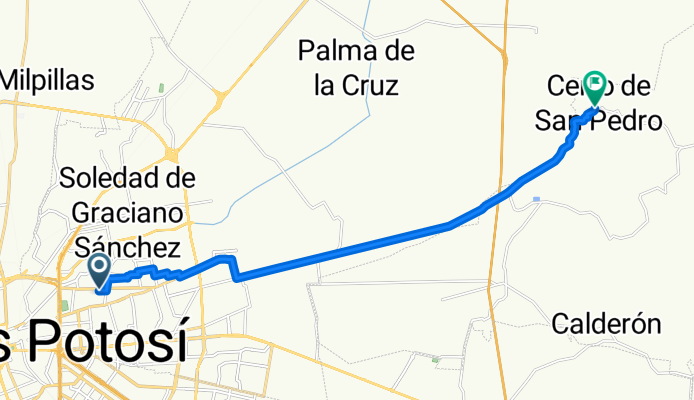 De República de Panamá a Calle Bajada Del Molino 6A