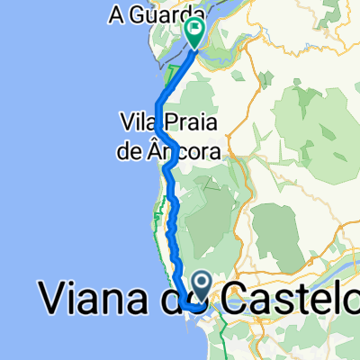 Largo da Estação do Caminho de Ferro, Viana do Castelo to União das freguesias de Caminha (Matriz) e Vilarelho, Caminha