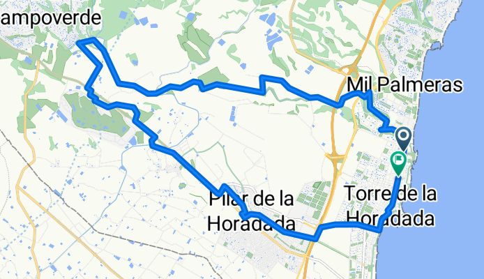 Route in Pilar de la Horadada