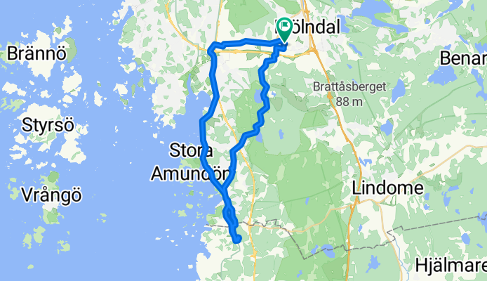 Åby allé, Mölndal to Åby allé, Mölndal