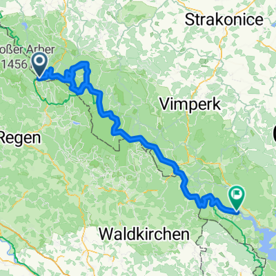 Von Bayerisch Eisenstein bis Nová Pec