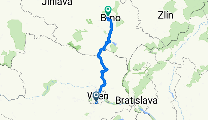 Vorarlberger Allee, Vienna to Kroftova, Brno