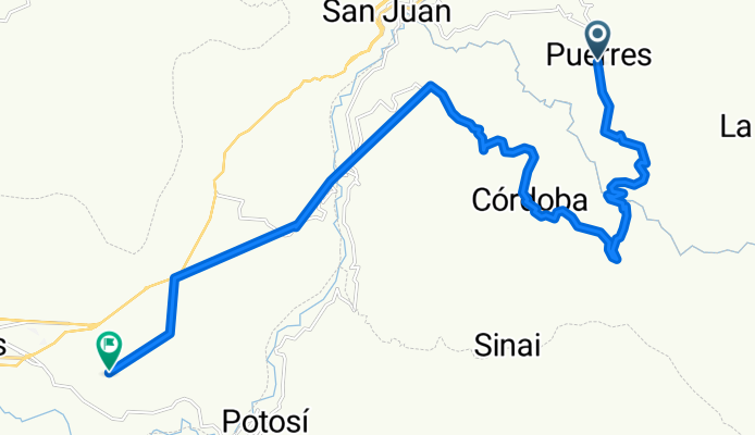 ruta de pierna Ruta relajada