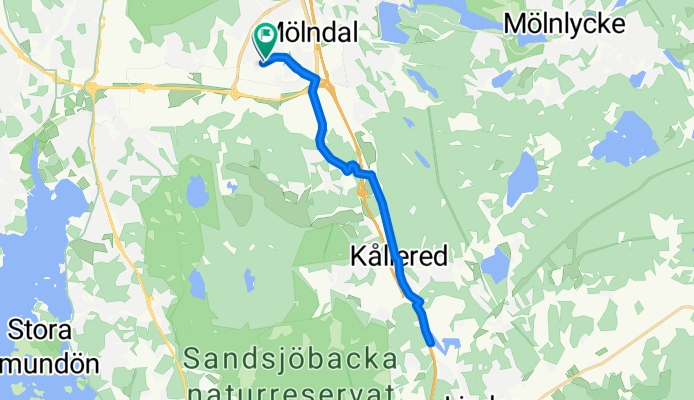 Åby allé, Mölndal to Åby allé, Mölndal