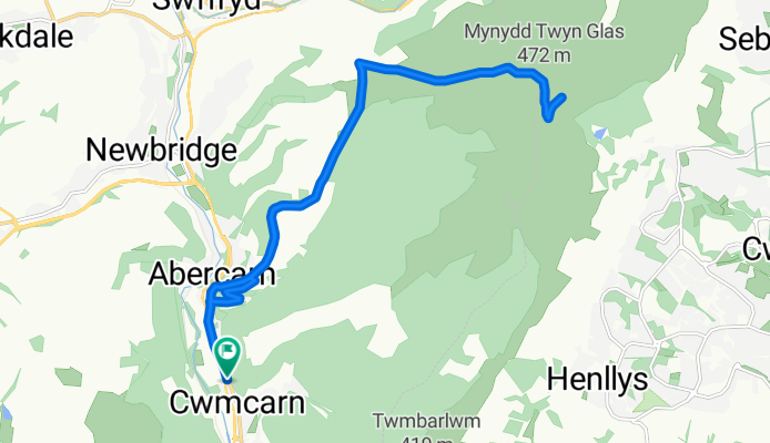 Edwardsville to Mynydd Tywn Glas