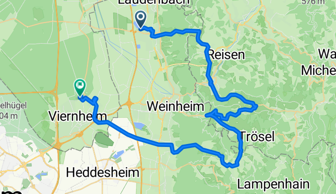 Radstrecke Viernheimer Triathlon 2012