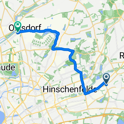 Tonndorfer Hauptstraße, Hamburg nach Alsterdorfer Straße, Hamburg