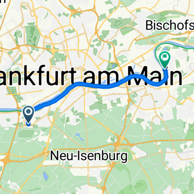 Lyoner Straße, Frankfurt am Main nach Am Maingarten, Offenbach am Main