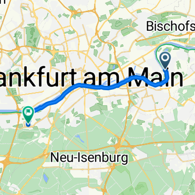 Am Maingarten, Offenbach am Main nach Lyoner Straße, Frankfurt am Main